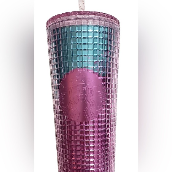 Other - Purple/Blue Ombré Grid Venti Starbucks Cup